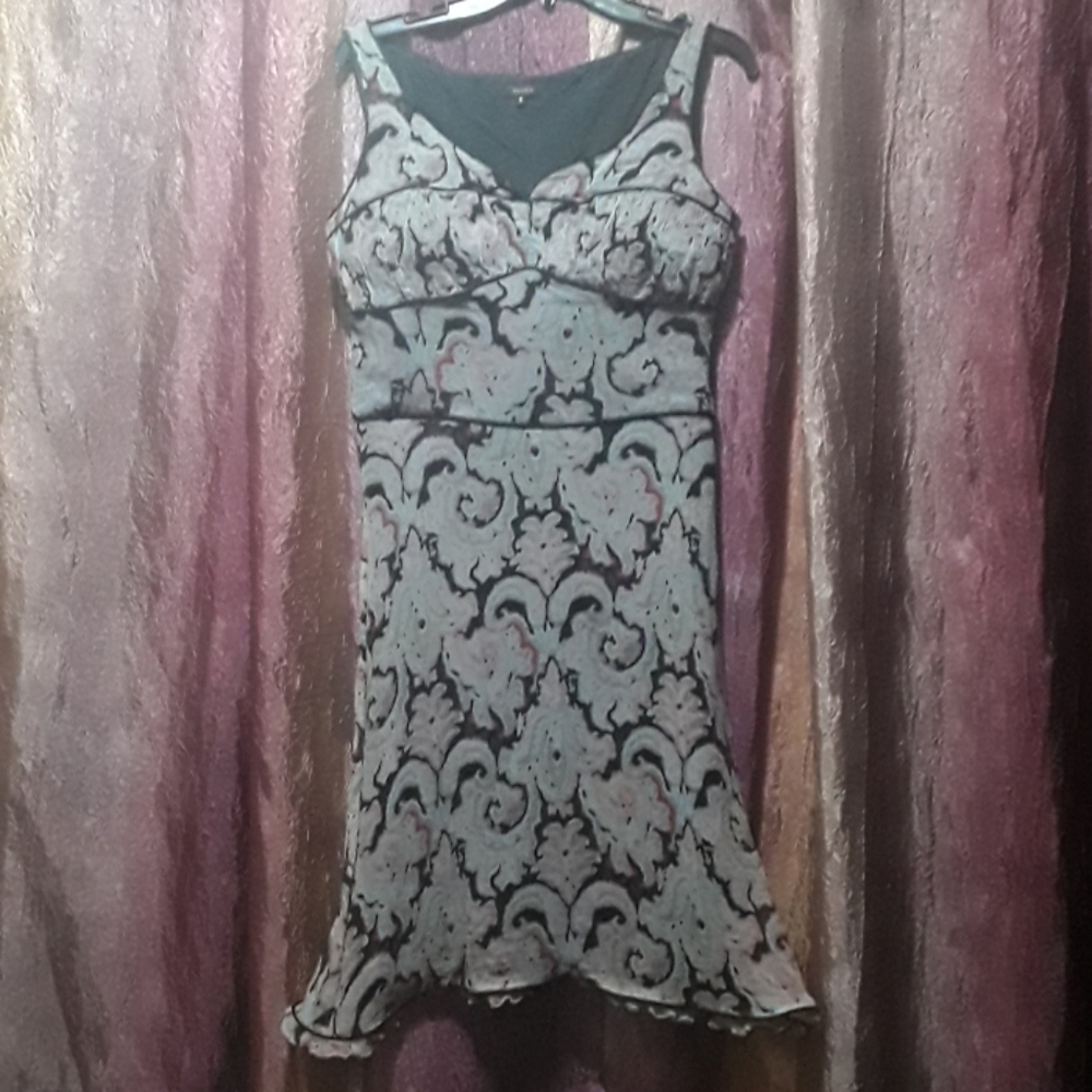 Tocca A-line fitted tank top dress